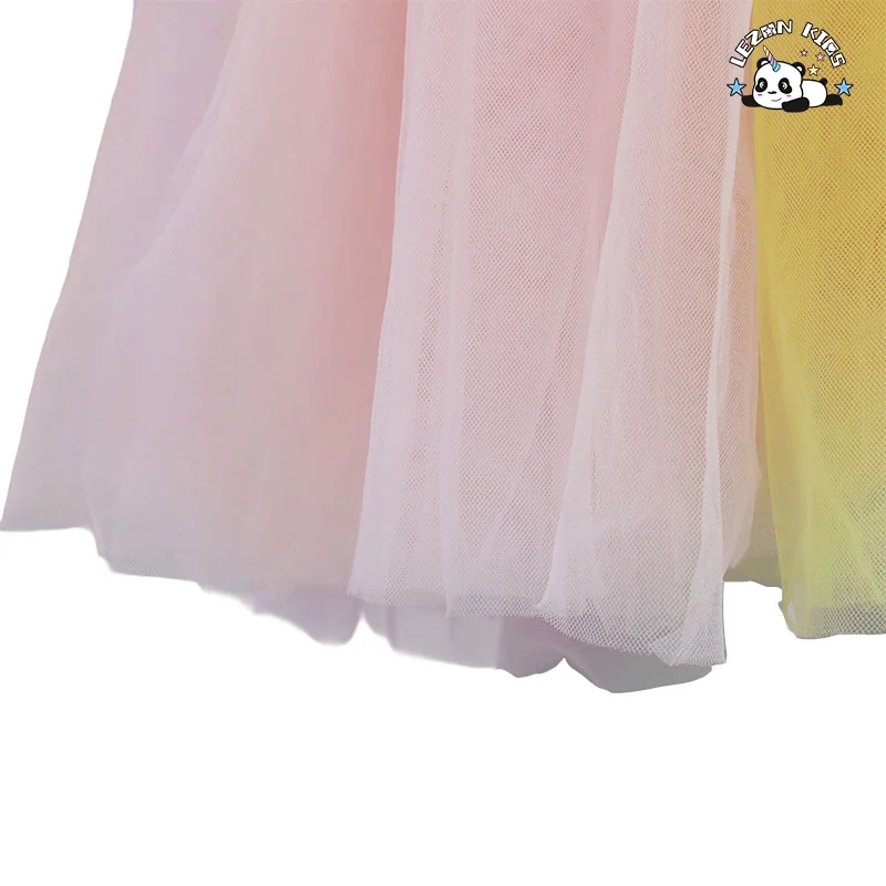 LEZONKIDS - Children's Boutique Clothing Knee Length Simple Frock Design Girls' Chiffon Party Dress for Teenager